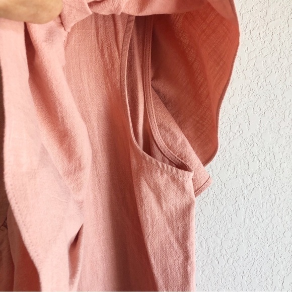 Zara Ruffle Yoke Cotton Blouse Cotton Peach - Picture 7 of 11